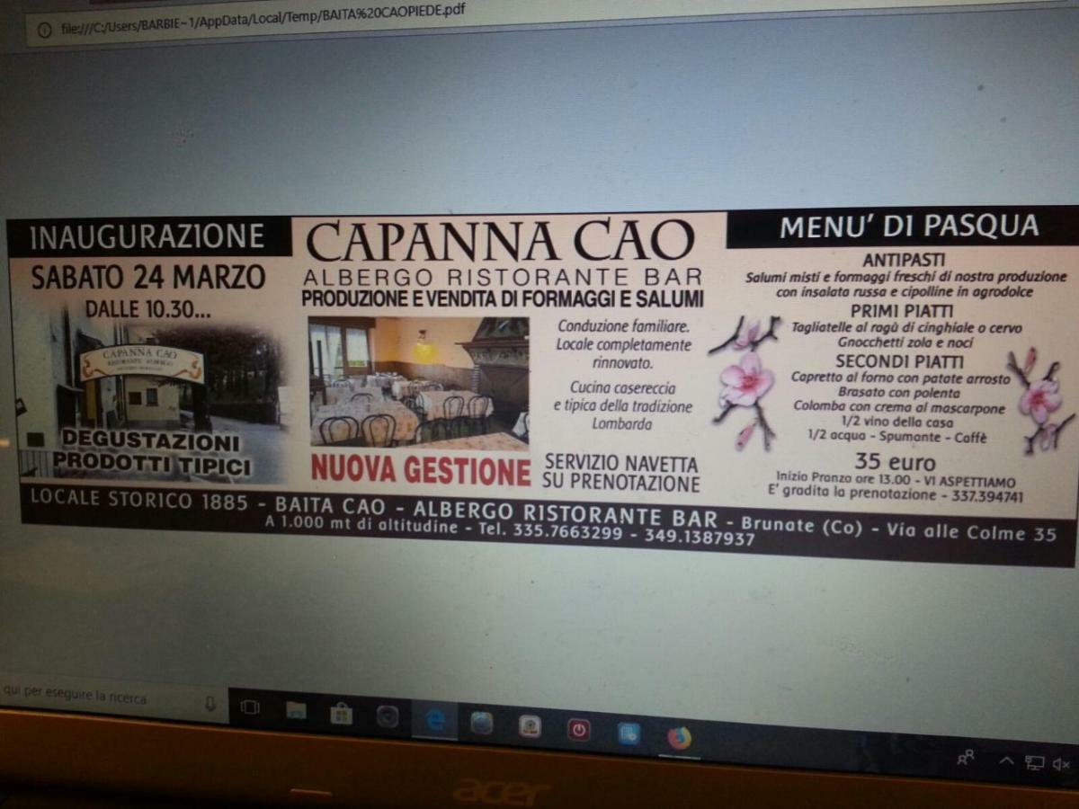Hotel Capanna C.A.O. Brunate Zewnętrze zdjęcie